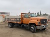 1996 CHEVROLET KODIAK FLATBED TRUCK, Cat 200hp diesel, automatic, 16' flatbed, 2' stake sides, 18,000# rear. s/n:1GBJ6H1J1TJ108011 - 2