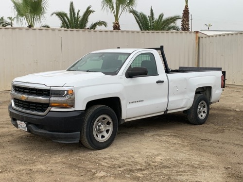 2017 CHEVROLET SILVERADO 1500 PICKUP TRUCK, 5.3L gasoline, automatic, a/c, pw, pdl, pm, Tommy Gate lift gate, 27,488 miles indicated. s/n:1GCNCNEC0HZ300500