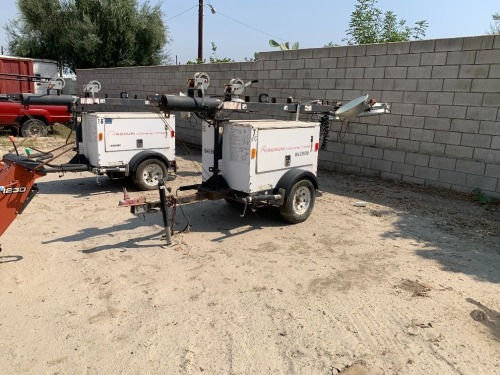 2015 MAGNUM MLT3060M-01 LIGHT TOWER, Mitsubishi diesel, 6kw generator, portable. s/n:5AJLS1416FB508907 --(DOES NOT RUN)-- --(LOCATED IN COLTON, CA)--