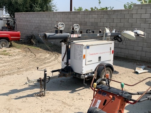 2015 MAGNUM MLT3060M-01 LIGHT TOWER, Mitsubishi diesel, 6kw generator, portable. s/n:5AJLS1417FB508236 --(DOES NOT RUN)-- --(LOCATED IN COLTON, CA)--