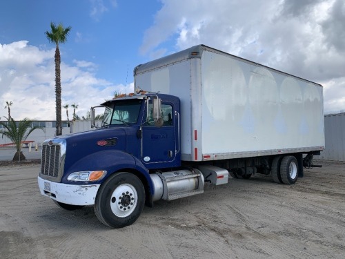 2012 PETERBILT 352 VAN TRUCK, Paccar 280hp diesel, automatic, 25' box, air ride, 20,000# rear, Maxon liftgate. s/n:2NP2HM6X0CM144323