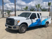 2013 FORD F250 EXTENDED CAB UTILITY TRUCK, 6.2L gasoline, automatic, 8' utility body, Ingersoll Rand air compressor, tow package. s/n:1FD7X2A69DEB90247