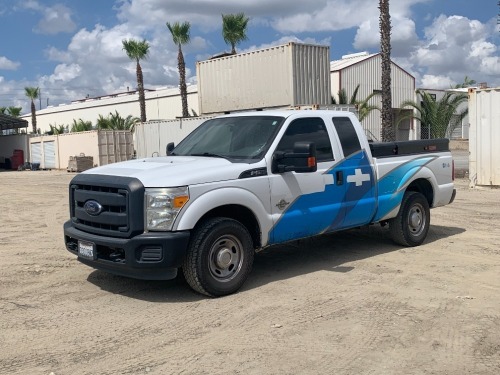 2014 FORD F250 EXTENDED CAB PICKUP TRUCK, 6.7L diesel, automatic, a/c, pw, pdl, pm, tool boxes, tow package. s/n:1FT7X2AT4EEA23614