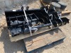 UNUSED MINI EXCAVATOR ATTACHMENT SET, w/30" gp bucket, 8" gp bucket, rake attachment, ripper attachment, auger w/8" auger bit, 12" auger bit, q/c, grabber attachment. --(LOCATED IN COLTON, CA)--