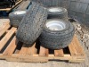 APPROX. (4) RIMS W/TIRES, fits golf cart. --(LOCATED IN COLTON, CA)-- - 4