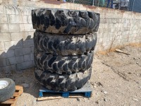 (4) RIMS W/TIRES, 14.00-24/1.00, fits boomlift --(LOCATED IN COLTON, CA)--