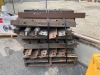 PALLET OF METAL BEAMS AND WOOD. --(LOCATED IN COLTON, CA)--