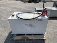 WEATHER GUARD 100 GALLON PRODUCT TANK, w/hand pump. --(LOCATED IN COLTON, CA)--