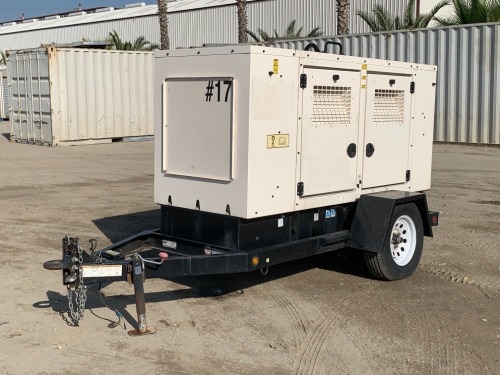 2018 CATERPILLAR XQ60-C3.4B GENERATOR, 48kw, diesel, portable. s/n:CAT0XQ60LCF900375 Trailer s/n:1U9BX1317JJ087435