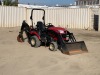 2019 YANMAR SA221 UTILITY TRACTOR, 3cyl 21hp diesel, gp bucket, front loader attachment, 4x4, B65 backhoe attachment, 652 hours indicated. s/n:YMJS0025VKF402823 - 2