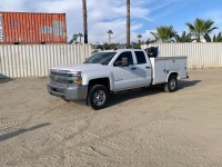 2019 CHEVROLET SILVERADO 2500HD SERVICE TRUCK, 6.0L gasoline, automatic, 8' service body, air compressor/generator, hose reel, tow package. s/n:2GB2CREG2K1244707