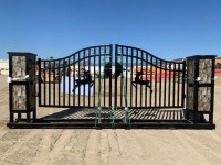 UNUSED GREATBEAR 20' FARM IRON GATE. --(LOCATED IN COLTON, CA)--