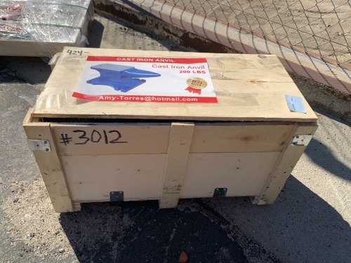 UNUSED 200# CAST IRON ANVIL. --(LOCATED IN COLTON, CA)--