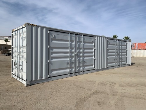 2024 40' CARGO CONTAINER, (2) side doors w/lock box, front door w/lock box. s/n:QT24407140 --(LOCATED IN COLTON, CA)--