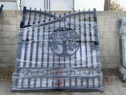 UNUSED 14' BI-PARTING GATES --(LOCATED IN COLTON, CA)--