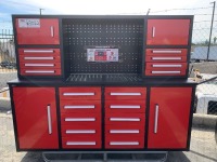 7FT-18HD UNUSED (18) DRAWER WORKBENCH --(LOCATED IN COLTON, CA)--