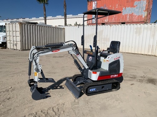 UNUSED 2024 BTTL ET12M-6 MINI HYDRAULIC EXCAVATOR, gp bucket, thumb, aux hydraulics, backfill blade, canopy. s/n:ET12M-6700720