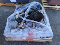 PALLET OF ELECTRICAL JUNCTION BOX, ELECTRICAL CONDUIT, ASSORT. ELECTRICAL FITTINGS --(LOCATED IN COLTON, CA)--