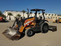 2018 CASE 570NEP SKIPLOADER, gp bucket, aux hydraulics, 4x4, canopy, dual tilt, rear scraper, 1,646 hours indicated. s/n:JJGN570NHJC748066