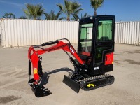 UNUSED 2024 MIVA VA13C MINI HYDRAULIC EXCAVATOR, gp bucket, thumb, aux hydraulics, backfill blade, cab. s/n:VA13C241032