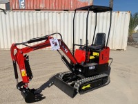 UNUSED 2024 MIVA VA13 MINI HYDRAULIC EXCAVATOR, gp bucket, thumb, aux hydraulics, backfill blade, canopy. s/n:VA1324102231