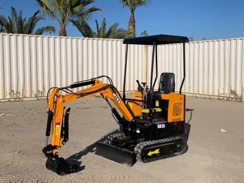 UNUSED 2024 MIVA VA15 MINI HYDRAULIC EXCAVATOR, gp bucket, thumb, aux hydraulics, backfill blade, canopy. s/n:VA152410172