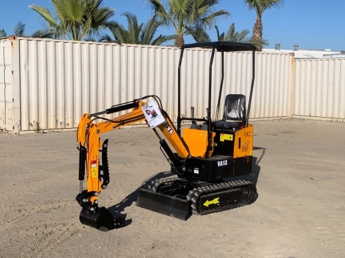 UNUSED 2024 MIVA VA13 MINI HYDRAULIC EXCAVATOR, gp bucket, thumb, aux hydraulics, backfill blade, canopy. s/n:VA132410185