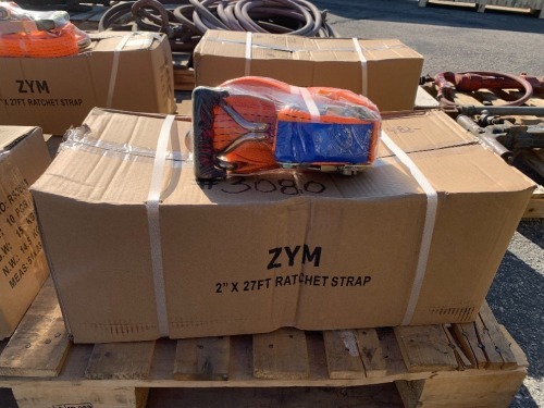 APPROX. (10) UNUSED ZYM 2" RATCHET STRAPS --(LOCATED IN COLTON, CA)--