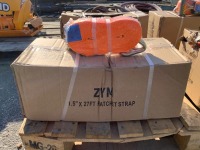 APPROX. (10) UNUSED ZYM 1 1/2" RATCHET STRAPS --(LOCATED IN COLTON, CA)--