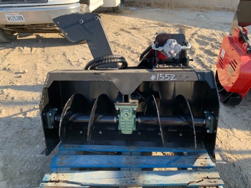 UNUSED GIYI GY-CXJ SNOW BLOWER ATTACHMENT, fits walk-behind skidsteer. s/n:GY-CXJ240926 --(LOCATED IN COLTON, CA)--