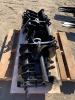 UNUSED MINI EXCAVATOR ATTACHMENT SET, 30" GP BUCKET, 8" GP BUCKET, RAKE ATTACHMENT, Q/C, RIPPER, GRABBER, AUGER ATTACHMENT W/8" BIT, 12" AUGER BIT --(LOCATED IN COLTON, CA)-- - 2