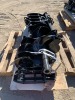 UNUSED MINI EXCAVATOR ATTACHMENT SET, 30" GP BUCKET, 8" GP BUCKET, RAKE ATTACHMENT, Q/C, RIPPER, GRABBER, AUGER ATTACHMENT W/8" BIT, 12" AUGER BIT --(LOCATED IN COLTON, CA)-- - 2