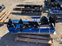 UNUSED GIYI AUGER ATTACHMENT, 8", 12" & 16" AUGER BITS, fits skidsteer --(LOCATED IN COLTON, CA)--