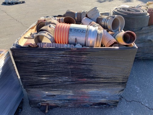 CRATE OF ASST. HOSE FITTINGS, CAM LOCKS --(LOCATED IN COLTON, CA)--