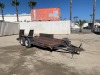 1996 BIG TEX 12400W EQUIPMENT TRAILER, 10,000# capacity, 76"x16' deck, winch, 3' ramps. - 2