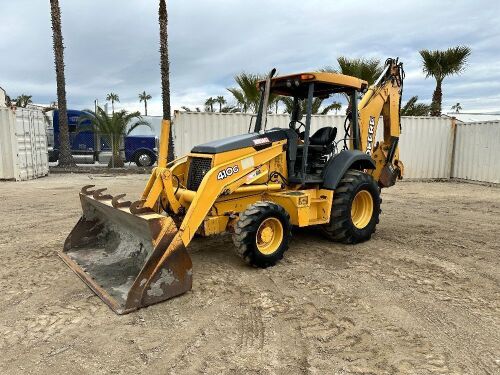 2006 JOHN DEERE 410G LOADER BACKHOE, gp bucket, 4x4, canopy, extension hoe, rear aux hydraulics, rear q/c. s/n:T0410GX961037