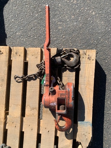 1995 CM 3/4-TON LEVER HOIST, 10' lift --(LOCATED IN COLTON, CA)--