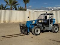 2014 GENIE GTH5519 ROUGH TERRAIN REACH FORKLIFT, 5,500#, 19' reach, 2-stage, 4x4x4, diesel, canopy. s/n:GH5514B-1938