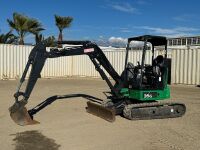 2018 JOHN DEERE 35G MINI HYDRAULIC EXCAVATOR, gp bucket, q/c, aux hydraulics, backfill blade, canopy, 1,927 hours indicated. s/n:1FF035GXHJK282255