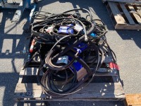 PALLET OF ASST. HYDRAULIC LINES, PULLEY BELTS --(LOCATED IN COLTON, CA)--