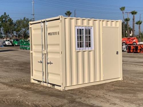 2024 10' CARGO CONTAINER, side door, window, front door w/lock box.