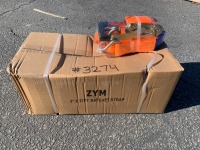 APPROX (10) UNUSED ZYM 2" RATCHET STRAPS --(LOCATED IN COLTON, CA)--