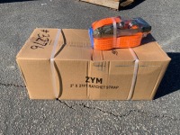 APPROX. (10) UNUSED ZYM 2" RATCHET STRAPS --(LOCATED IN COLTON, CA)--