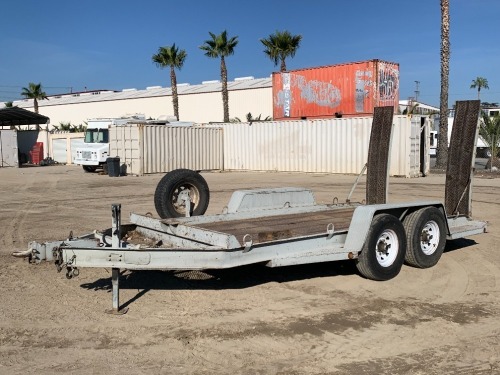 2003 MARKSMAN EQUIPMENT TRAILER, 10,000# capacity, 76"x15' deck, pintle hitch, 6' ramps. s/n:1M9BE15233L516203