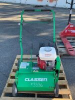 CLASSEN 20SB TURF RAKE, Honda gasoline. s/n:TR20SB00121 --(LOCATED IN COLTON, CA)--