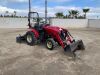 2021 YANMAR YT235 UTILITY TRACTOR, 3cyl 34hp diesel, gp bucket, front loader attachment, 4x4, rear scraper, pto, 3-point hitch, 818 hours indicated. s/n:YMJS0016HMF101762 - 2