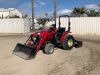 2020 YANMAR YT235 UTILITY TRACTOR, 3cyl 35hp diesel, gp bucket, front loader attachment, 4x4, Woods YBS 60 rear scraper box, pto, 3-point hitch, 685 hours indicated. s/n:YMJS0016CLF101424