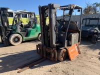 2019 DOOSAN BC25S-7 FORKLIFT, 5,000#, 80" mast, 2-stage, 189" lift, side shift, electric, canopy, solid tires. s/n:FBA1B-1360-00353 --(DOES NOT RUN)-- --(LOCATED IN COLTON, CA)--