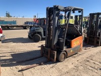 2020 DOOSAN B15T-7 FORKLIFT, 3,000#, 80" mast, 3-stage, 187" lift, side shift, electric, canopy, solid tires. s/n:FBA11-2360-04941 --(DOES NOT RUN)-- --(LOCATED IN COLTON, CA)--