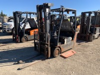 2018 DOOSAN B20T-7 FORKLIFT, 4,000#, 80" mast, 3-stage, 187" lift, side shift, electric, canopy, solid tires. s/n:FBA11-2400-02561 --(DOES NOT RUN)-- --(LOCATED IN COLTON, CA)--